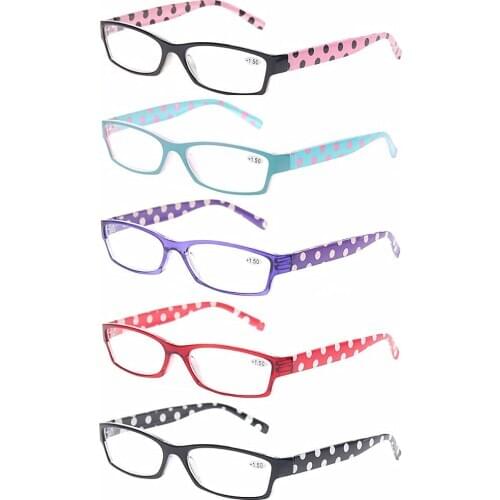 5 pack fashion printed Reading glasses for women spring hinge oval frames readers colorful eyeglasses