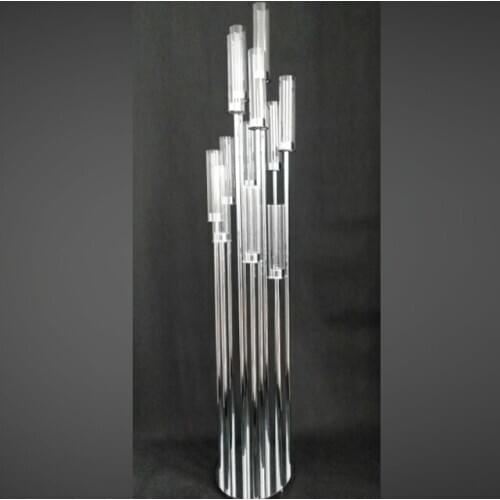 8pcs)10 Arms s acrylic Cup Antique metal gold candelabra wedding centerpieces yudao42