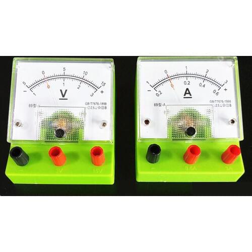 DIY Ammeter Voltmeter/ Volt Meter Physical Electrical Circuit Experiment Equipment For High School Students