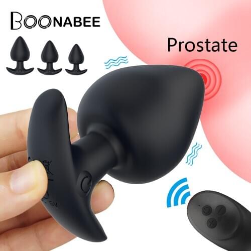 Anal Vibrator for Men Prostate Massager Wireless Remote Control Dildo Butt Plug Vibrator for Adult Anal Beads Erotic Anal Plug