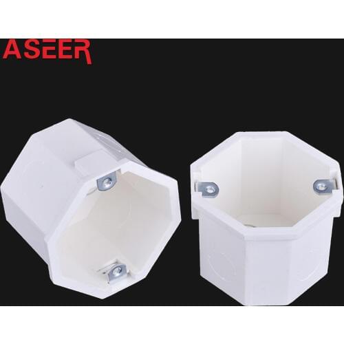 ASEER,EU Standard, Wall Round Mounting Box, Internal Cassette, Wiring Box, White Back Box For EU Switch and Socket,WIFI Module