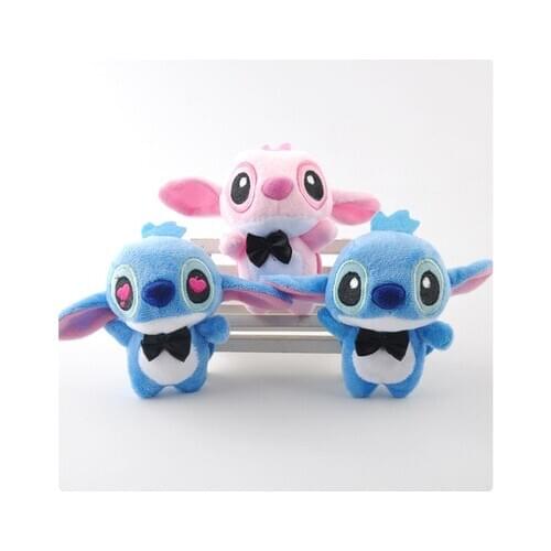 Disney Lilo & Stitch Series Anime Plush Keychain Cartoon Stuffed Doll chain Toy Pendant Ornament Unisex Birthday Gifts New