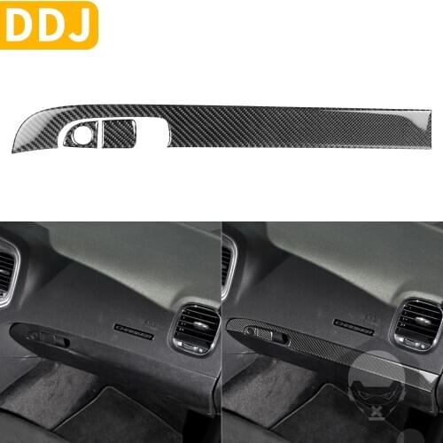For Dodge Charger 2011-2014 Carbon Fiber Sticker Co-pilot Glove Box Trim Sticker Storage Cover Interior Car Accessories SXT SRT8