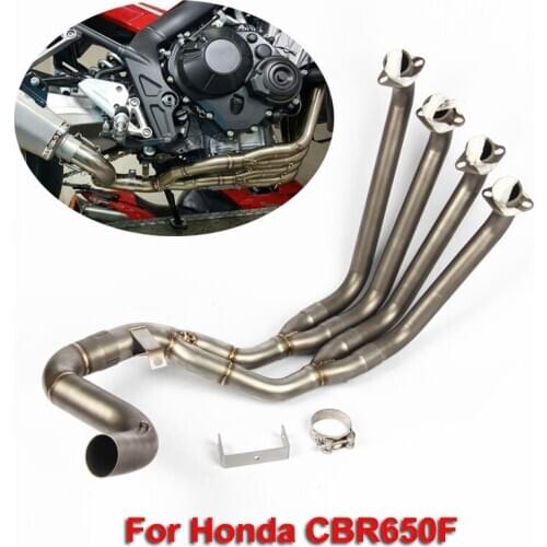 For Honda CBR650F Motorcycle Exhaust System Front Header Link Connect Pipe Stainless Steel
