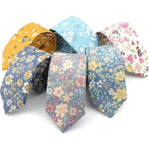 New Style Floral Brisk Soft Texture Tie 100% Cotton For Men&Women Casual Dress Handmade Adult Wedding Tuxedo Tie Accessory Gift