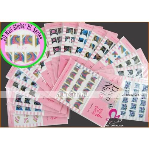 Hot sale french nail sticker 250pcs/lot High quality Mix 3D Nail Art sticker DHL & EMS Free shipping