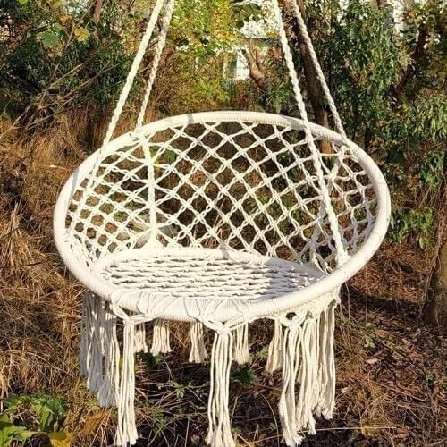 Round Hammock Chair Swinging Bedroom Single-Safety-Chair Outdoor Adult Child for Dormitory