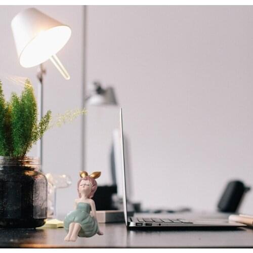 M17D Fashionable Little Fairy Craft Figurines Statue Bedside Table Resin Toys Decoration Interior for Home Office Girls Room