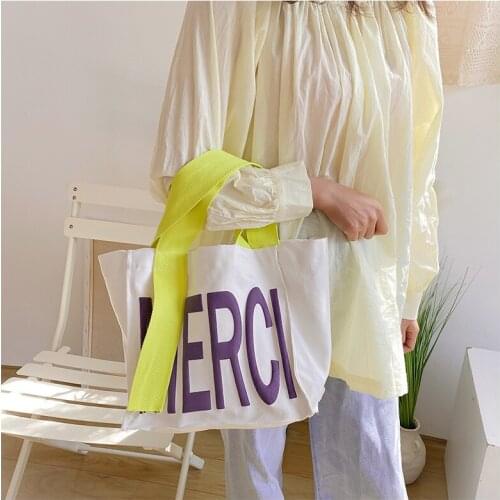 Cute Printing Lunch Bag Canvas Tote Women Portable Lunch Box Bag Picnic Food Storage Pouch Korean Style Children Meal Bags Kids