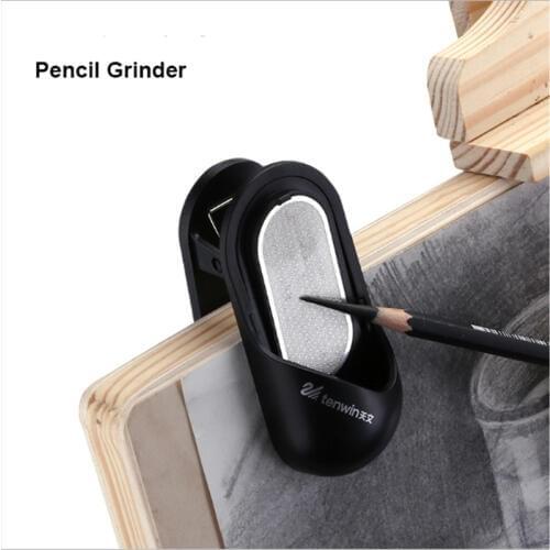 Multifunction Sketch Pencil Tip Sharpener Drawing Pencil Polishing Pen Tip Millstone Rub Brush Sharpening Sketch Paper FixedClip