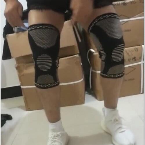 1Pair Fitness Cycling Copper Knee Brace for Arthritis Pain and Support knee sleeve Compression Sports Workout Arthritis Relief