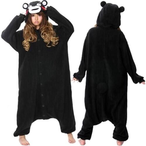 Adult Kumamon Onesies Kigurumi Cosplay Costume Bear Pajamas Sleepwear For Women Men pijama masculino