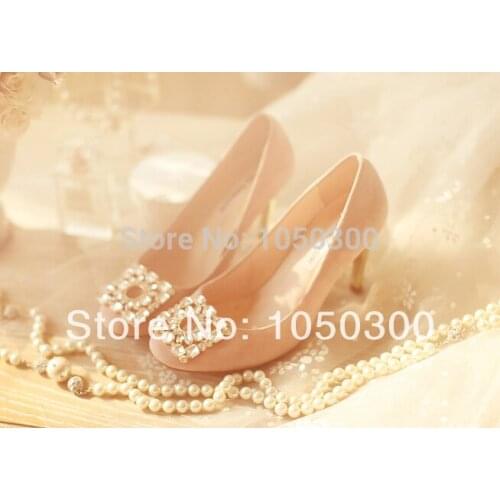 Popular Spring And Summer Shoes New Beautiful Formal Shoes Flower Prom bridal shoes Wedding Party High Heel