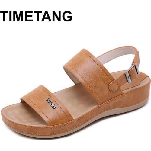 TIMETANG Beachflipflops shoes woman summersandals womans shoes sajdals platform with high heel and wedge with a pair of sandals