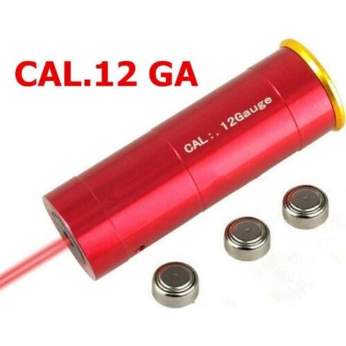 Tactics CAL 12 Gauge Hunting Bore Sight Laser Red Cartridge Boresight For Rifle Gun Shooting