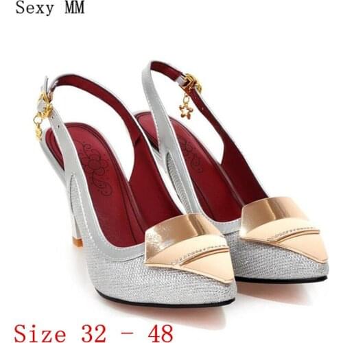 High Heels Ladies Pumps High Heel Shoes Women Stiletto Woman Party Wedding Shoes Kitten Heels scarpin Small Plus Size 32 - 48