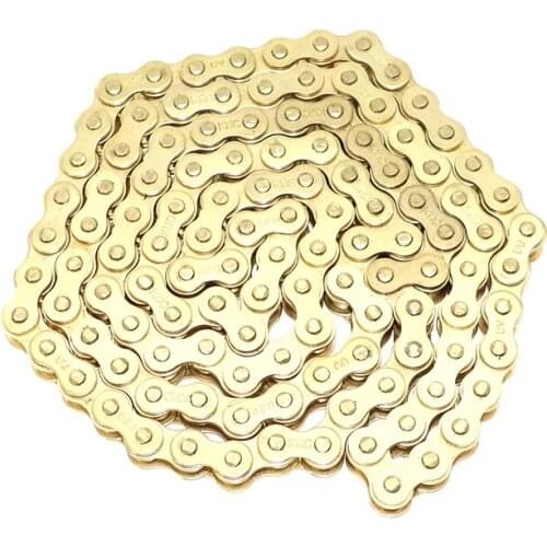 Gold 428 102/104/108/110/118 links GOLD O-RING chain 110-150cc dirt bike/pit bike 420 Chain Gold For CRF 50 70 SSR Pit Dirt Bike
