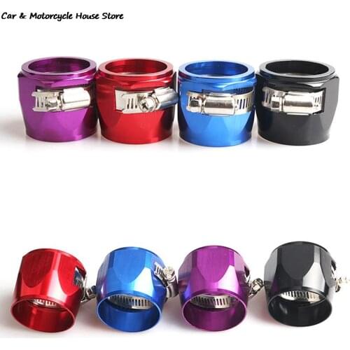 1PC AN4/AN6/AN8/AN10/AN12 Oil Fuel Hose Clamp Line Finisher Aluminum Car Accessories