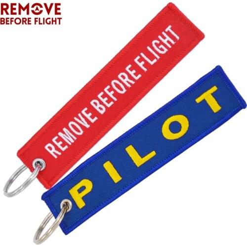 1 PC Remove Before Flight Key Chain 1PC Pilot Embroidery Keychain for Aviation Gifts Key Fob Chaveiro Key Tag for Motorcycle Car