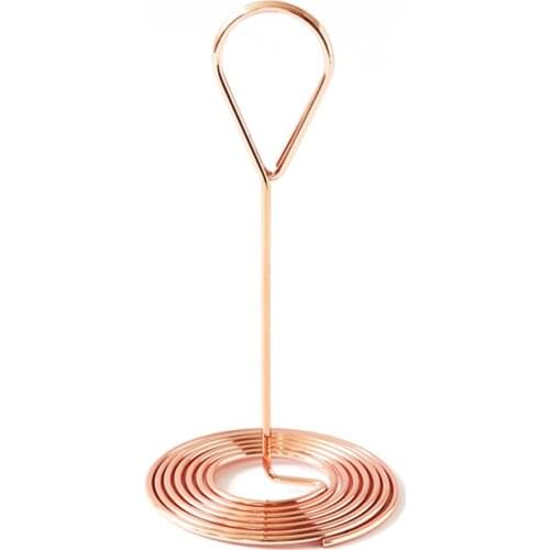 1PC Creative Electroplated Business Card Clip Photo Folder Notes Folder Office Desktop Message Clips Memo Clip Decoration Gifts