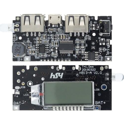 10pcs Dual USB 5V 1A 2.1A Mobile Power Bank 18650 Battery Charger PCB Power Module Accessories For Phone DIY LED LCD Module