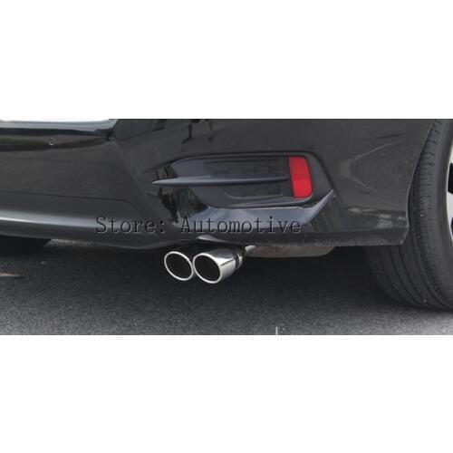 2016 2017 New Rear Exhaust Muffler End Pipe For Honda Civic 10th Gen 4dr Sedan