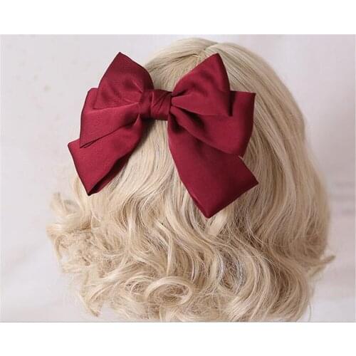 Lolita girl JK Three-layer Cute Big Bowknot Hair Clip Hairpin Hair Accessories women Side Clip Headdress B1377
