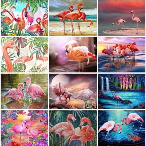 PDMDOG 5D Diamond Painting Full Square Animals Diamond Embroidery Flamingo Cross Stitch Sale Home Decor Handicraft Art Gift