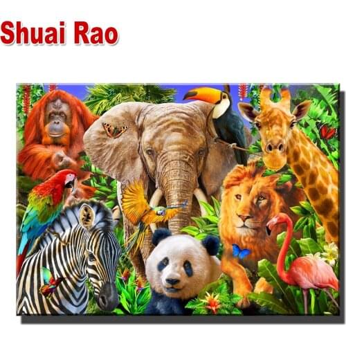 5d Diy Diamond Painting Fantasy"Elephant Animal"Full Sqaure Round Drill Cross Stitch Embroidery Rhinestone Mosaic Home Art
