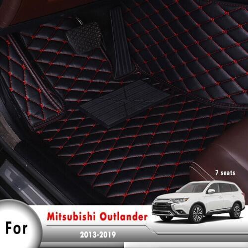 Car Floor Mats For Mitsubishi Outlander 2018 2017 2016 2015 2014 2013 (7 Seats) Auto Protector Carpets Accessories Rugs