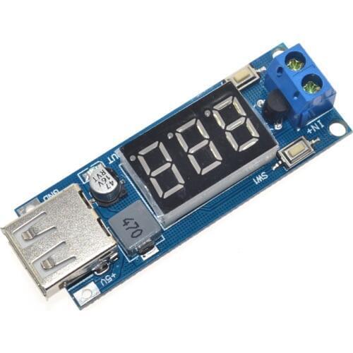 DC-DC Step Down Module Two-wire Voltmeter 5 V USB Charger or Power Supply Input 4.5V-40V Output 5V/2A