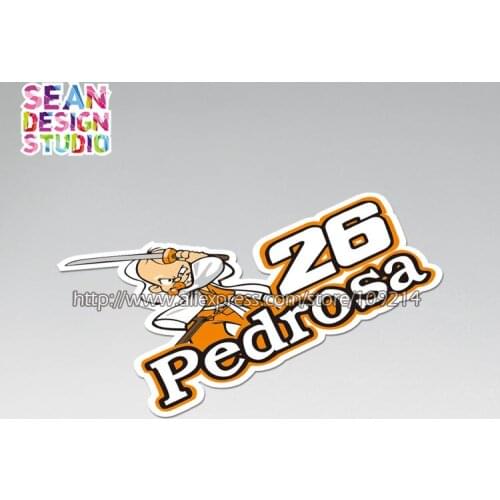 For motogp DP26 Dani Pedrosa 26 Caricature Sticker Helmet Moto Motorcycle Decal Waterproof Sticker 20