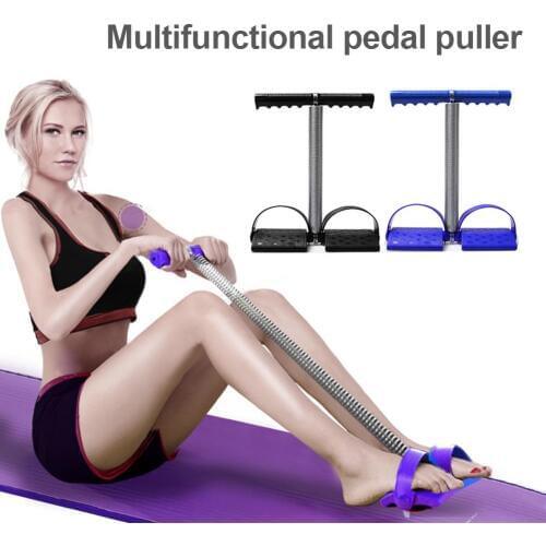 Elastic Sit-Up Pull Rope Spring Tension Band Foot Pedal Abdominal Leg Exerciser Tummy Trimmer Stretching Slimming Training