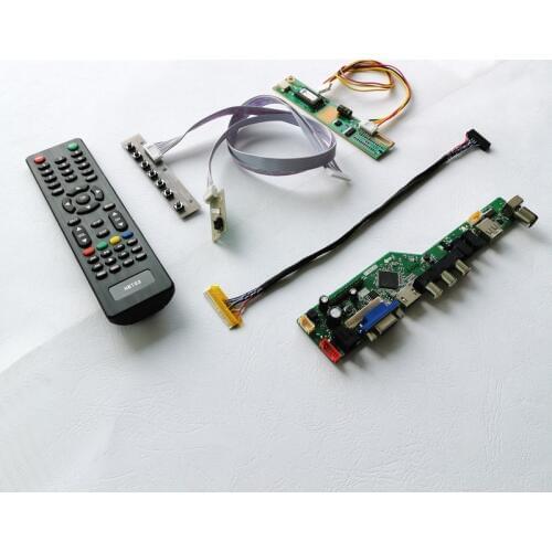 For LP171WP4 1CCFL Inverter VGA+Audio+USB+Remote notebook PC 17.1" LVDS 30-Pin 1440*900 LCD screen controller board DIY kit
