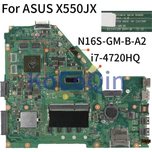 X550JD X550JX Laptop Motherboard For ASUS X550JD FX50J ZX50J A550J X550J X550JX I7-4720HQ GTX930M Notebook Mainboard