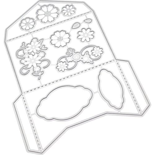 Invitation Envelope Metal Cutting Dies Stencil DIY Scrapbooking Album Stamp Paper Card Embossing Crafts Decor M17D