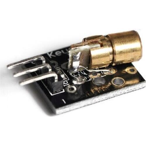 Glyduino KY-008 Laser Transmitter Module 650 nm 5V 5mW Copper Head for Arduino
