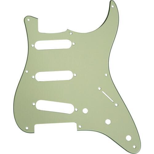 Pleroo Custom Guitar pickgaurd - For 57' 8 Screw Hole Standard St SSS Guitar pickguard Scratch Plate , 3 Ply Mint Green