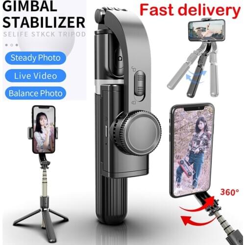 2021 NEW Bluetooth Handheld Gimbal Stabilizer Mobile Phone Selfie Stick Holder Adjustable Selfie Stand For iOS/Android Vlog Live