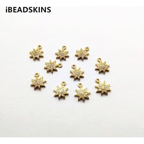 New arrival! 15x13mm 50pcs Zircon/ Copper Star shape Connectors for Earrings Making Earrings parts hand Made Jewelry DIY