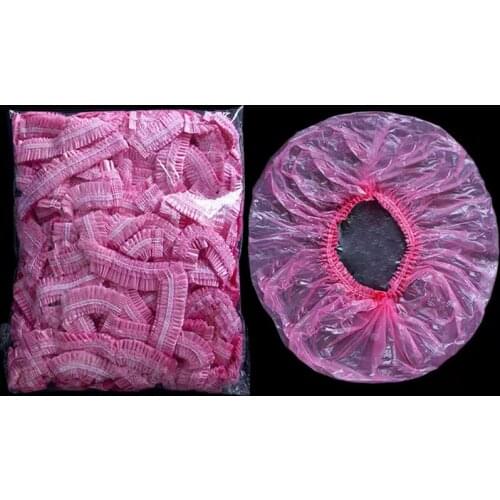 20PCS Shower Cap Clear Spa Hair Salon Hotel Home Use Shower Cap Bathing Elastic One-Off Shower Cap Bathroom Products для ванной