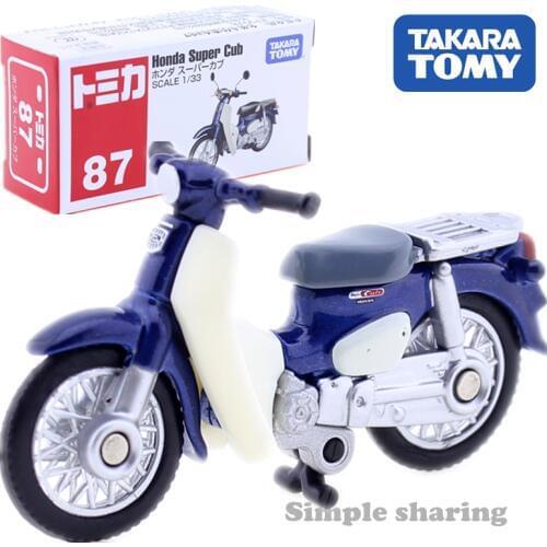 Takara Tomy Tomica No. 87 Honda Super Cub Motorcycle Mould Scale 1:33 Diecast Metal Car Vehicle Model KitCollection Toys