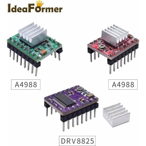 3D Printer Parts StepStick A4988/DRV8825 Stepper Motor Driver With Heat sink Carrier Reprap RAMPS 1.4 1.5 MKS GEN V1.0V1.4 board