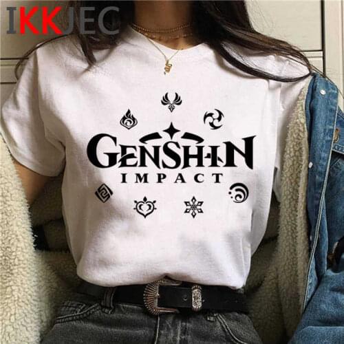 Genshin Impact clothes women plus size graphic tees women aesthetic print ulzzang top tees t-shirt aesthetic