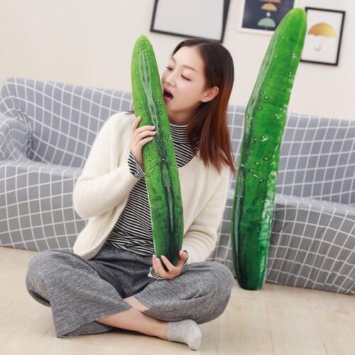 1pc 55/70/110cm Huge Funny Simulation Cucumber Plush Toy Stuffed Cute Fruits Pillow Funny Kids Children Christmas Gift Doll