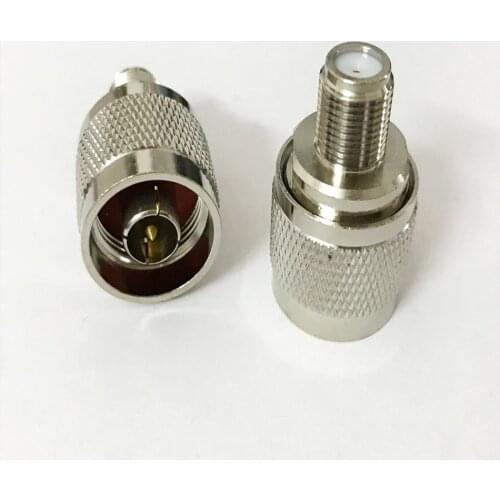 10pcs RF Connector F Female to N Male Coax Coaxial Cable Adapter Connector