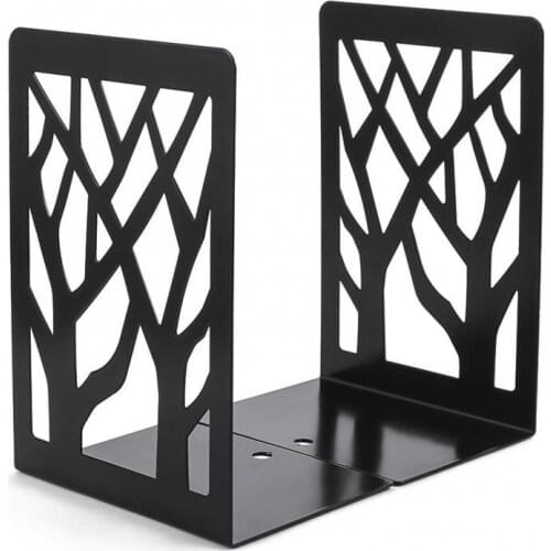 2Pcs Book Stand Holder Hollow Alloy Book Support Bookends Book Shelf Desk Organizer Book Holder School Office Supply boekensteun