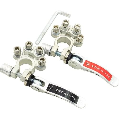 2PCS Car Battery Terminal Connectors Positive Negative for SAE / JIS Type A Posts