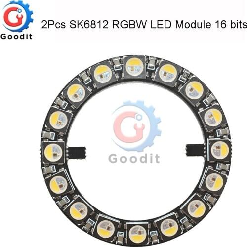 2Pcs LED PCB Board SK6812 RGBW RGB 5050 16 Bits Matrix Screen SK6812 RGBW IC Led Module 32-bit Color Per Pixel