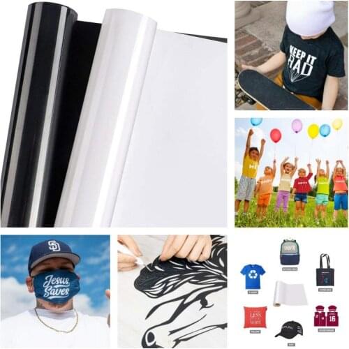 30X300CM 12" x 15ft Heat Transfer Vinyl PVC Iron-on Fabric HTV Film T-Shirt Circut Crafts DIY Rolls Easy to Cut Weed